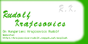 rudolf krajcsovics business card